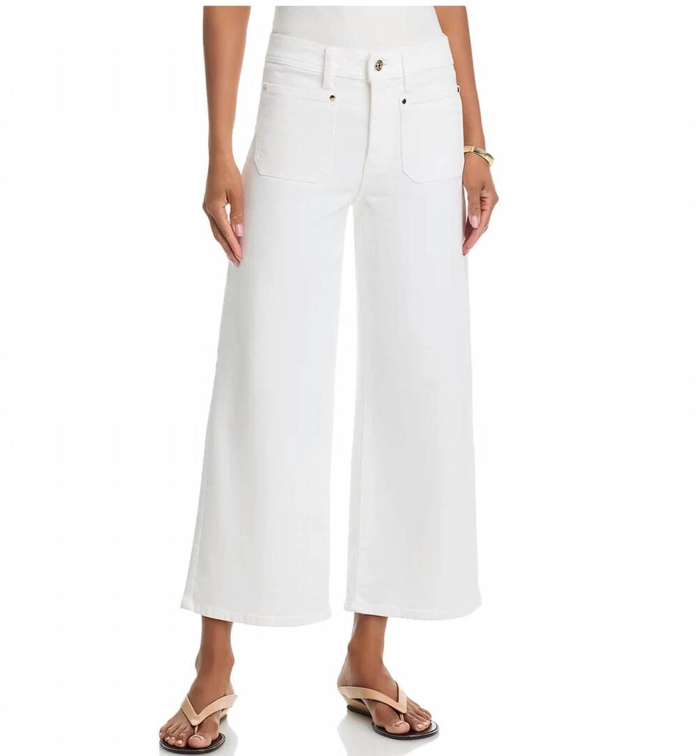 NEW FRAME le slim palazzo crop harbor jeans in au natural